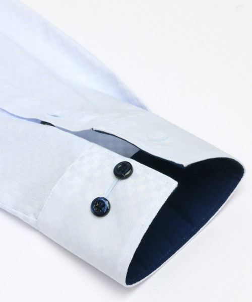 TOKYO SHIRTS(トウキョウシャツ)の「形態安定ノーアイロン マイターレギュラー 長袖ビジネスワイシャツ(ビジネスシャツ・レディース・ライトブルー・XL/XS/LL/S/M/L)」の5枚目の写真