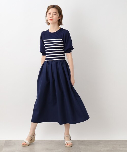 grove（グローブ）の「◇1枚でキレイ見え！ボーダーニットドッキング