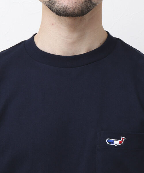 NOLLEY'S goodman（ノーリーズグッドマン）の「クジラワッペン クルーネック ポケットTシャツ（Tシャツ/カットソー・メンズ・ネイビー/ホワイト系その他6/ブルー系その他7/ホワイト/グレイッシュベージュ・L/XL/M/S）」の8枚目の写真