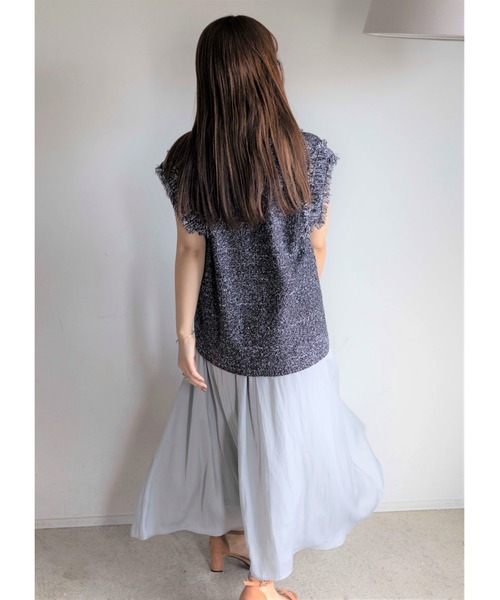 Yucca(ユッカ)の「とろみギャザースカート (MEKKE 低身長向け)(スカート・レディース・カーキ/サックスブルー/レッド・FREE)」の8枚目の写真