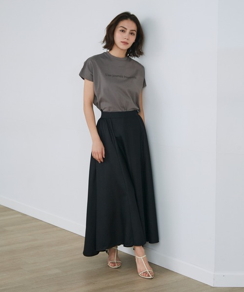 INED（イネド）の「リネンライクタックフレアスカート（スカート