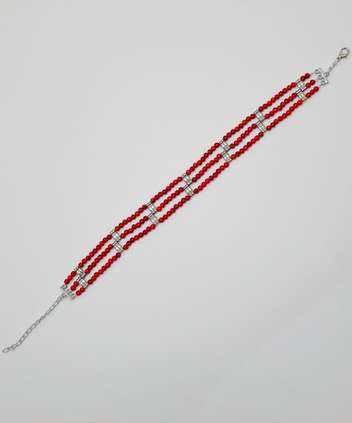 Editors Draw（エディターズドロー）の「SV925×３連ストーンビーズチョーカー Ria. Jaysmee（チョーカー・レディース・ターコイズブルー/ブラック/ホワイト/ブラック×ホワイト/レッド/ブルー系その他・ONE SIZE）」の8枚目の写真