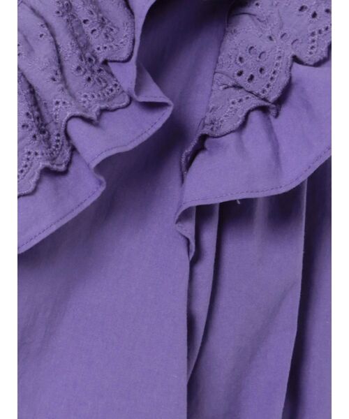 jouetie（ジュエティ）の「コットンフリルブラウス（シャツ/ブラウス・レディース・ブラック/パープル/オフホワイト・MEDIUM）」の8枚目の写真