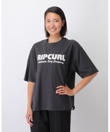 【RIPCURL(リップカール)】レディースロゴ半袖Tシャツ ビッグシルエット SURF SPRAY HERITAGE TEE