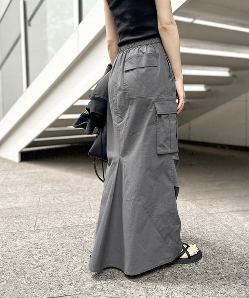 JOINT WORKS（ジョイントワークス）の「追加 ミニリップカーゴマキシスカート（スカート・レディース・カーキ/ブラック/グレー・SMALL/MEDIUM）」の13枚目の写真