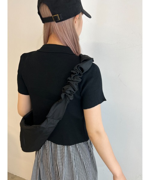 WC(ダブル シー)の「ナイロンギャザーショルダー(ショルダーバッグ・レディース・アイボリー/ブラック・FREE)」の18枚目の写真