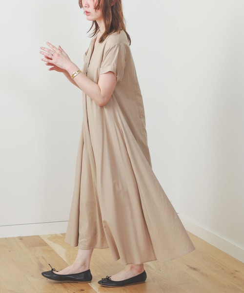BEAMS HEART(ビームスハート)の「BEAMS HEART / スキッパーネック 2WAYワンピース(ワンピース・レディース・ブラウン系その他3/ブラウン系その他/ブラック・FREE)」の15枚目の写真