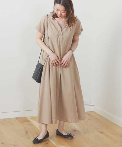 BEAMS HEART(ビームスハート)の「BEAMS HEART / スキッパーネック 2WAYワンピース(ワンピース・レディース・ブラウン系その他3/ブラウン系その他/ブラック・FREE)」の16枚目の写真