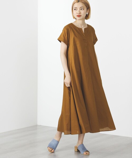 BEAMS HEART(ビームスハート)の「BEAMS HEART / スキッパーネック 2WAYワンピース(ワンピース・レディース・ブラウン系その他3/ブラウン系その他/ブラック・FREE)」の13枚目の写真