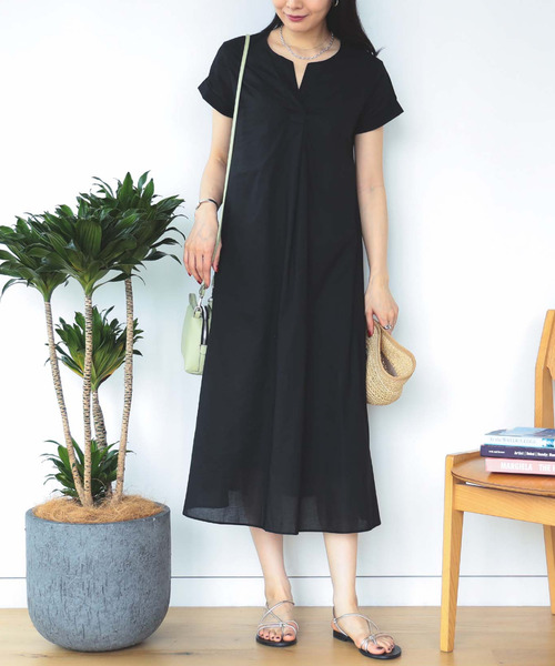 BEAMS HEART(ビームスハート)の「BEAMS HEART / スキッパーネック 2WAYワンピース(ワンピース・レディース・ブラウン系その他3/ブラウン系その他/ブラック・FREE)」の18枚目の写真