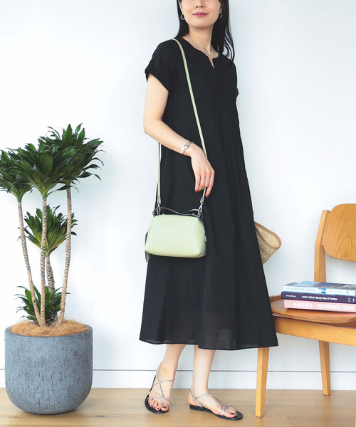 BEAMS HEART(ビームスハート)の「BEAMS HEART / スキッパーネック 2WAYワンピース(ワンピース・レディース・ブラウン系その他3/ブラウン系その他/ブラック・FREE)」の19枚目の写真