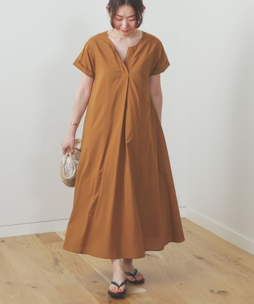 BEAMS HEART(ビームスハート)の「BEAMS HEART / スキッパーネック 2WAYワンピース(ワンピース・レディース・ブラウン系その他3/ブラウン系その他/ブラック・FREE)」の21枚目の写真