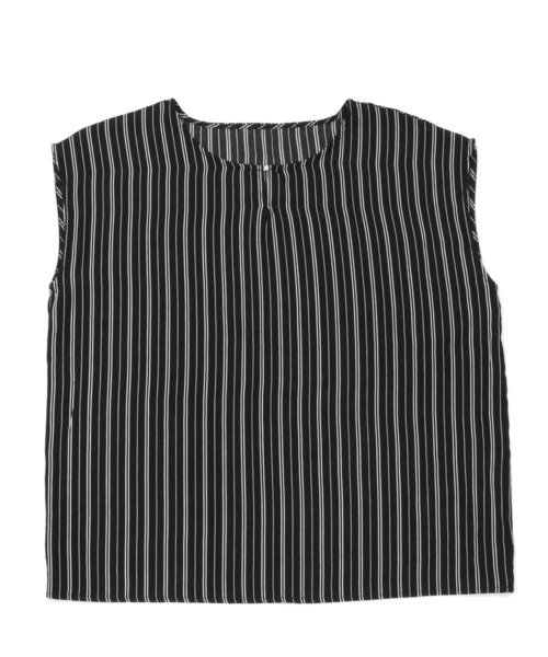 TOKYO SHIRTS(トウキョウシャツ)の「フロントビジューノースリーブブラウス(シャツ/ブラウス・レディース・オフホワイト/ブラック/ネイビー・L/M)」の2枚目の写真