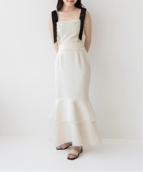 RANDA（ランダ）の「2WAYショルダーリボントップス（タンクトップ・レディース・グレー/クリーム/パープル・0/1）」の13枚目の写真