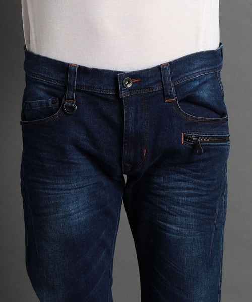 HIDEAWAYS NICOLE（ハイダウェイニコル）の「黒顔料ビットデニムパンツ（デニムパンツ・メンズ・ブラック/オフホワイト/インディゴブルー・SMALL/MEDIUM/LARGE/X-LARGE）」の7枚目の写真