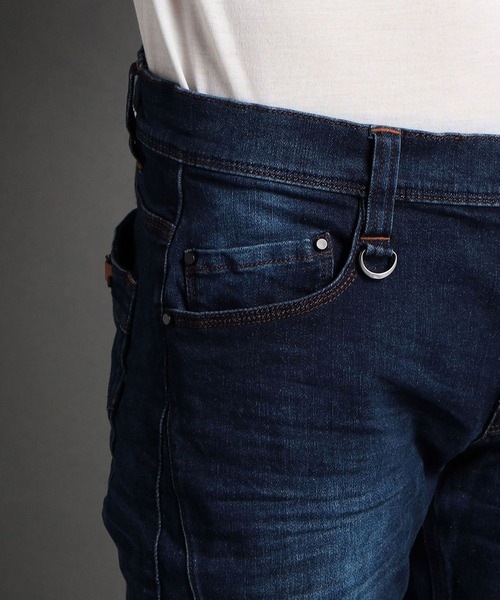 HIDEAWAYS NICOLE（ハイダウェイニコル）の「黒顔料ビットデニムパンツ（デニムパンツ・メンズ・ブラック/オフホワイト/インディゴブルー・SMALL/MEDIUM/LARGE/X-LARGE）」の8枚目の写真