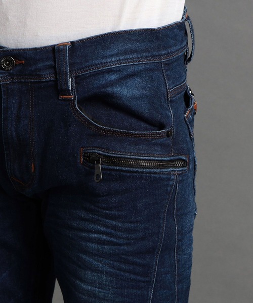 HIDEAWAYS NICOLE（ハイダウェイニコル）の「黒顔料ビットデニムパンツ（デニムパンツ・メンズ・ブラック/オフホワイト/インディゴブルー・SMALL/MEDIUM/LARGE/X-LARGE）」の9枚目の写真