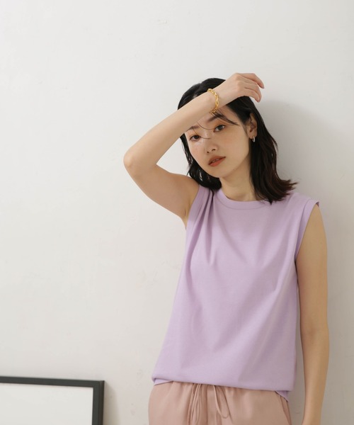 LB.04/汗染み防止加工ノースリーブTシャツ