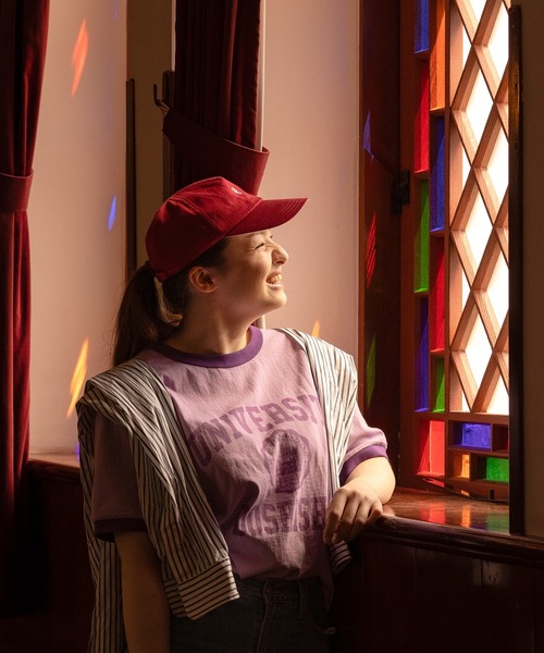 Russell Athletic（ラッセルアスレティック）の「【DOSHISHA UNIVERSITY】カレッジロゴTシャツB（Tシャツ/カットソー・メンズ・ホワイト/パープル・XL/S/M/L）」の5枚目の写真