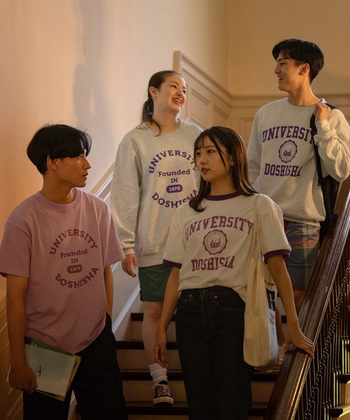Russell Athletic（ラッセルアスレティック）の「【DOSHISHA UNIVERSITY】カレッジロゴTシャツB（Tシャツ/カットソー・メンズ・ホワイト/パープル・XL/S/M/L）」の9枚目の写真