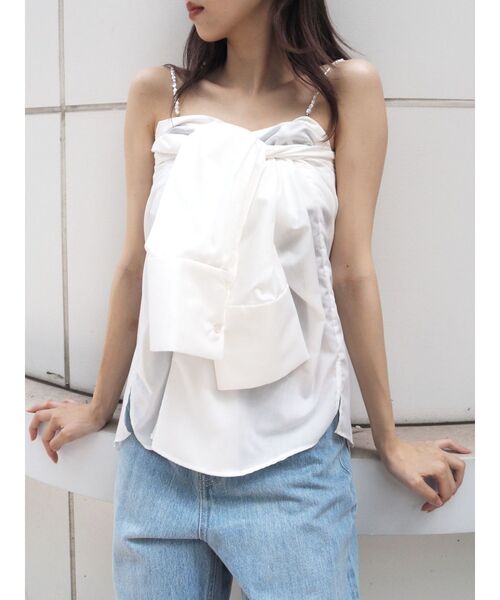 EVRIS（エヴリス）の「マルチウェイシャツトップス（シャツ/ブラウス・レディース・その他1/ホワイト・FREE）」の14枚目の写真