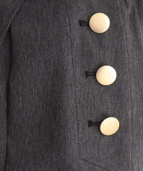 DRESKIP(ドレスキップ)の「◆大人のキレイめコーデに! デニム調 金ボタン ワイドパンツ(その他パンツ・レディース・ブルー/ブラック/ベージュ・02/03/04)」の6枚目の写真