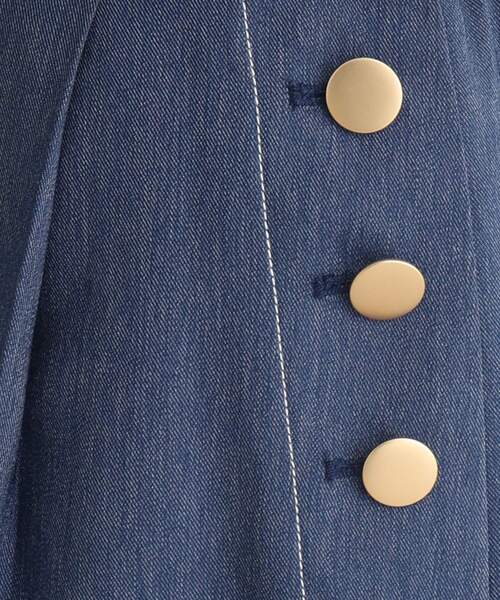 DRESKIP(ドレスキップ)の「◆大人のキレイめコーデに! デニム調 金ボタン ワイドパンツ(その他パンツ・レディース・ブルー/ブラック/ベージュ・02/03/04)」の10枚目の写真