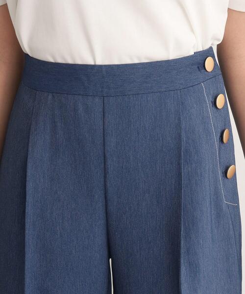 DRESKIP(ドレスキップ)の「◆大人のキレイめコーデに! デニム調 金ボタン ワイドパンツ(その他パンツ・レディース・ブルー/ブラック/ベージュ・02/03/04)」の19枚目の写真