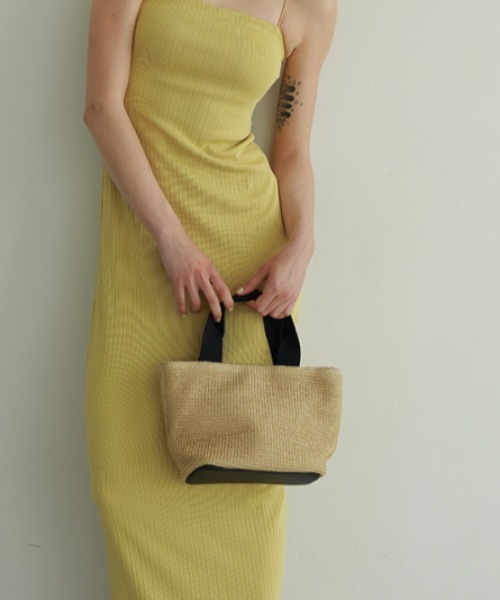 AMAIL（アマイル）の「Basket bag（ハンドバッグ・レディース・ブラック/アイボリー・FREE）」の2枚目の写真