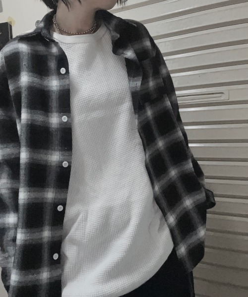 MASHIRO(マシロ)の「【MASHIRO】チェックシャツ(シャツ/ブラウス・レディース・ブラック・FREE)」の19枚目の写真