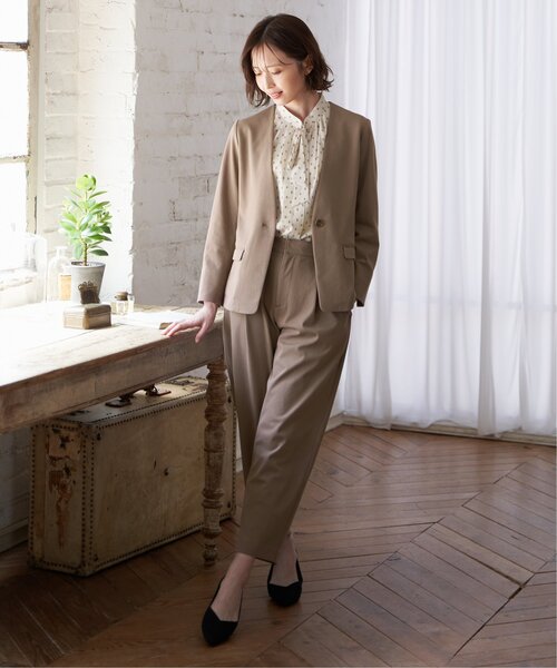 IKKA LOUNGE(イッカラウンジ)の「【セットアップ対応】Beasystretch ジャケット(テーラードジャケット・レディース・ブラウン/ブラック・S/M/L)」の18枚目の写真