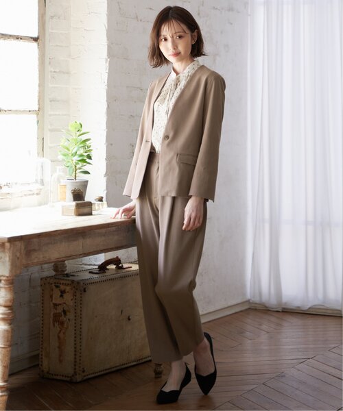 IKKA LOUNGE(イッカラウンジ)の「【セットアップ対応】Beasystretch ジャケット(テーラードジャケット・レディース・ブラウン/ブラック・S/M/L)」の20枚目の写真