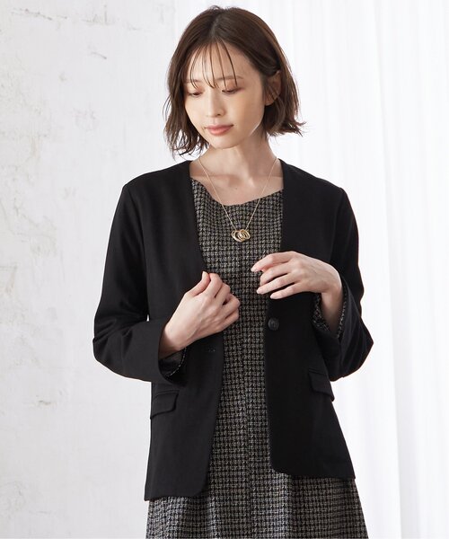 IKKA LOUNGE(イッカラウンジ)の「【セットアップ対応】Beasystretch ジャケット(テーラードジャケット・レディース・ブラウン/ブラック・S/M/L)」の21枚目の写真