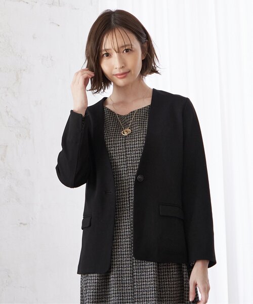 IKKA LOUNGE(イッカラウンジ)の「【セットアップ対応】Beasystretch ジャケット(テーラードジャケット・レディース・ブラウン/ブラック・S/M/L)」の22枚目の写真