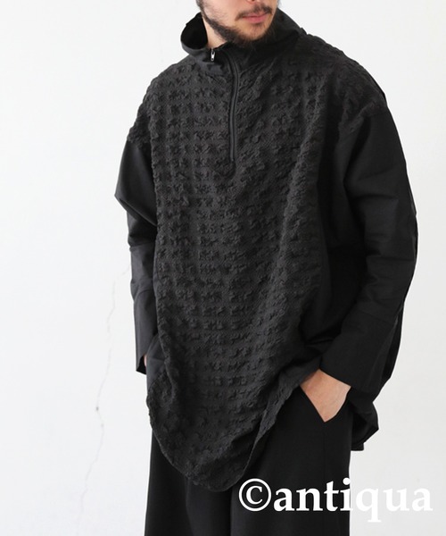 大人気【antipua】ハーフジップトップス antiqua ハーフジップトップス レディース トップス 長袖 送料