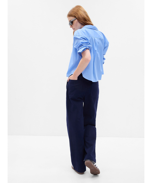 GAP(ギャップ)の「ミッドライズ ルーズフィット カーキチノパンツ(チノパンツ・レディース・ベージュ/ネイビー/グリーン・00/0/2/000/4/6/8/10)」の16枚目の写真