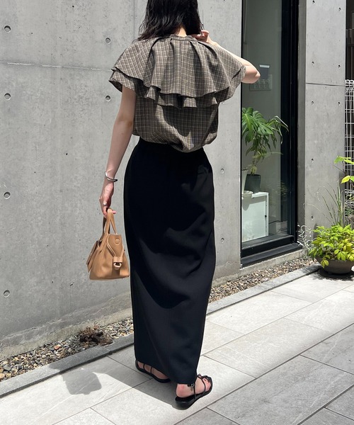 CAPRICIEUX LE'MAGE（カプリシューレマージュ）の「ケープフリルシャツ（シャツ/ブラウス・レディース・ブラック/ホワイト/ブラウン・FREE）」の22枚目の写真