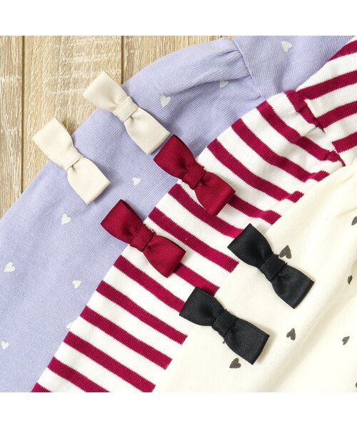 apres les cours（アプレレクール）の「リボンスカラップTシャツ（Tシャツ/カットソー・キッズ・ラベンダー/レッド/アイボリー/ブラック・100/110/90/80/130/140/120）」の12枚目の写真