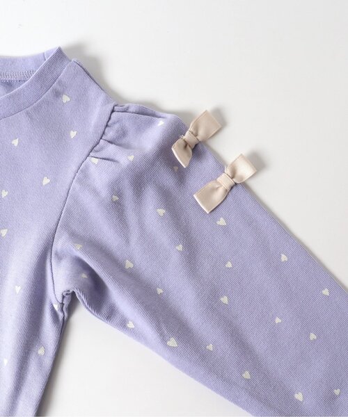 apres les cours（アプレレクール）の「リボンスカラップTシャツ（Tシャツ/カットソー・キッズ・ラベンダー/レッド/アイボリー/ブラック・100/110/90/80/130/140/120）」の9枚目の写真