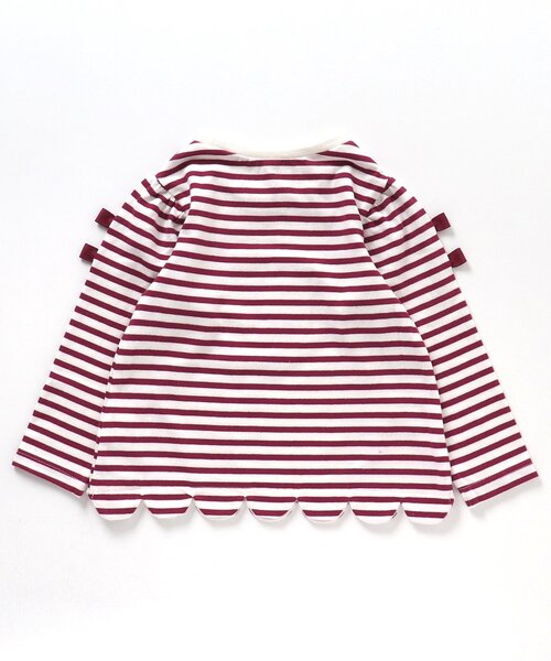 apres les cours（アプレレクール）の「リボンスカラップTシャツ（Tシャツ/カットソー・キッズ・ラベンダー/レッド/アイボリー/ブラック・100/110/90/80/130/140/120）」の19枚目の写真