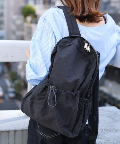 sakishimatokyo（サキシマトーキョー）の「ドロストポケット リュック/バックパック（バックパック/リュック・レディース・ブラック/ベージュ/オフホワイト/カーキ・FREE）」の8枚目の写真