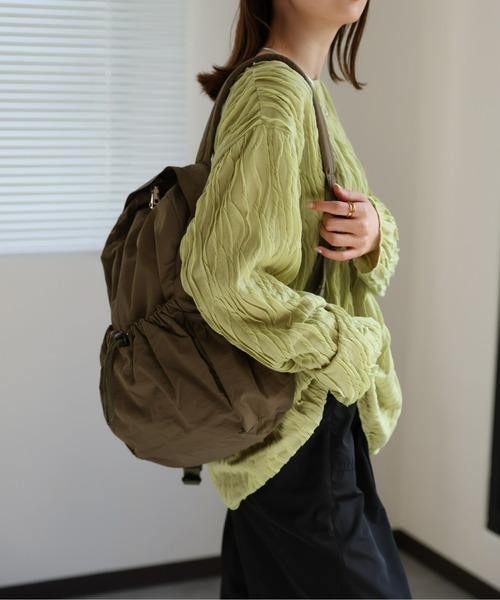 sakishimatokyo（サキシマトーキョー）の「ドロストポケット リュック/バックパック（バックパック/リュック・レディース・ブラック/ベージュ/オフホワイト/カーキ・FREE）」の12枚目の写真