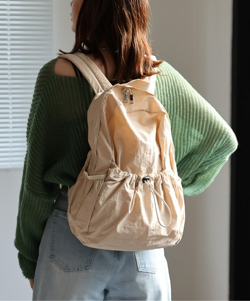 sakishimatokyo（サキシマトーキョー）の「ドロストポケット リュック/バックパック（バックパック/リュック・レディース・ブラック/ベージュ/オフホワイト/カーキ・FREE）」の20枚目の写真