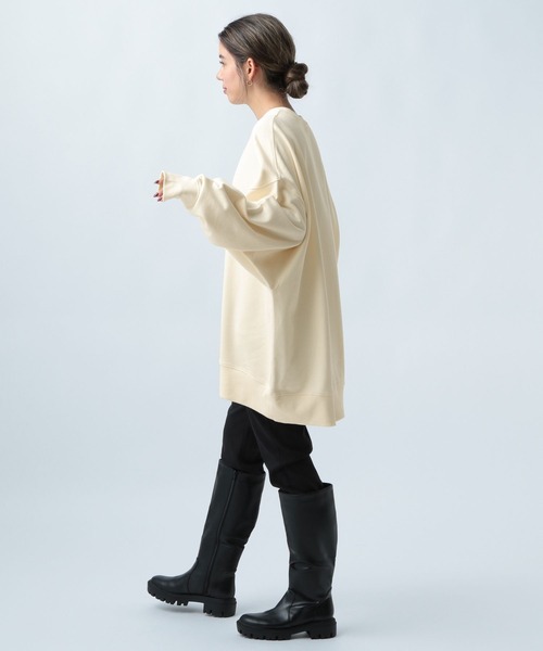 BAYFLOW（ベイフロー）の「裏毛BIGチュニック（チュニック・レディース・オフホワイト/杢グレー/ブラック/パープル・FREE）」の20枚目の写真