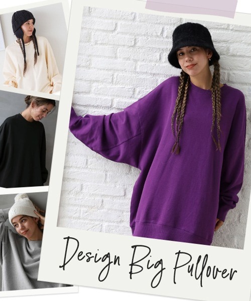 BAYFLOW（ベイフロー）の「裏毛BIGチュニック（チュニック・レディース・オフホワイト/杢グレー/ブラック/パープル・FREE）」の8枚目の写真