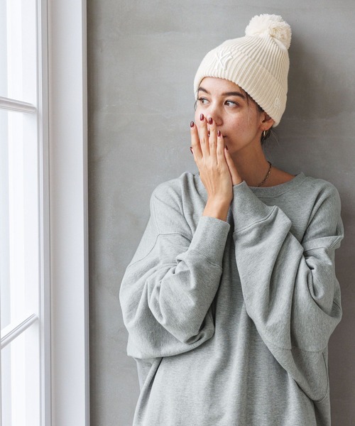 BAYFLOW（ベイフロー）の「裏毛BIGチュニック（チュニック・レディース・オフホワイト/杢グレー/ブラック/パープル・FREE）」の15枚目の写真