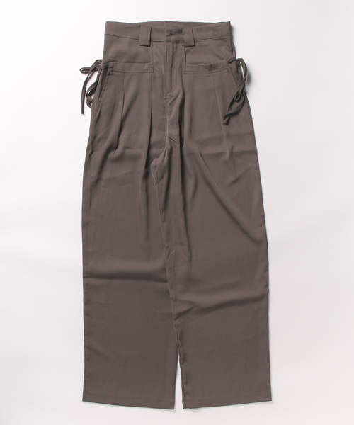 nemne store（ネンネストア）の「《Delfy》サイドリボンストレートスラックス（スラックス・レディース・ライトグレー/ブラック/スミクロ・SMALL/MEDIUM）」の7枚目の写真