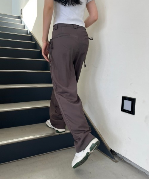 nemne store（ネンネストア）の「《Delfy》サイドリボンストレートスラックス（スラックス・レディース・ライトグレー/ブラック/スミクロ・SMALL/MEDIUM）」の20枚目の写真