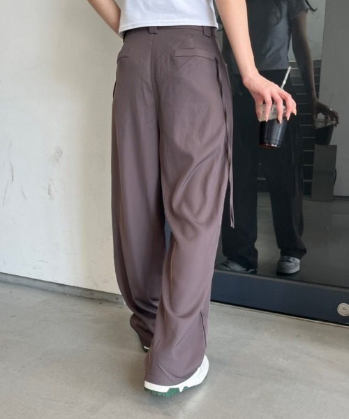 nemne store（ネンネストア）の「《Delfy》サイドリボンストレートスラックス（スラックス・レディース・ライトグレー/ブラック/スミクロ・SMALL/MEDIUM）」の22枚目の写真