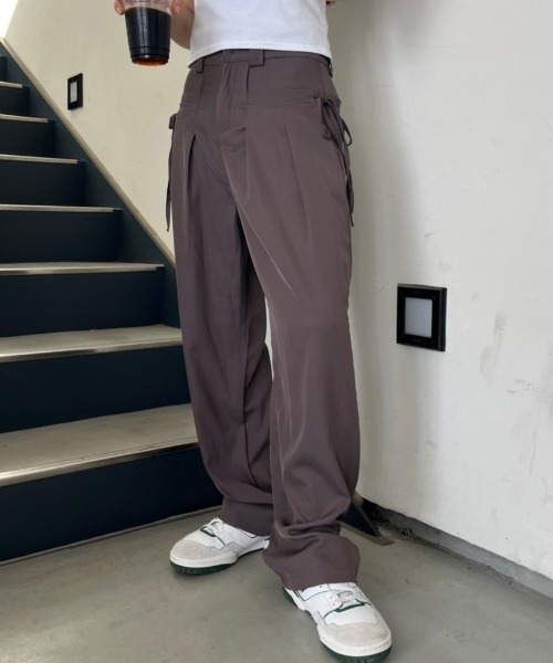 nemne store（ネンネストア）の「《Delfy》サイドリボンストレートスラックス（スラックス・レディース・ライトグレー/ブラック/スミクロ・SMALL/MEDIUM）」の19枚目の写真